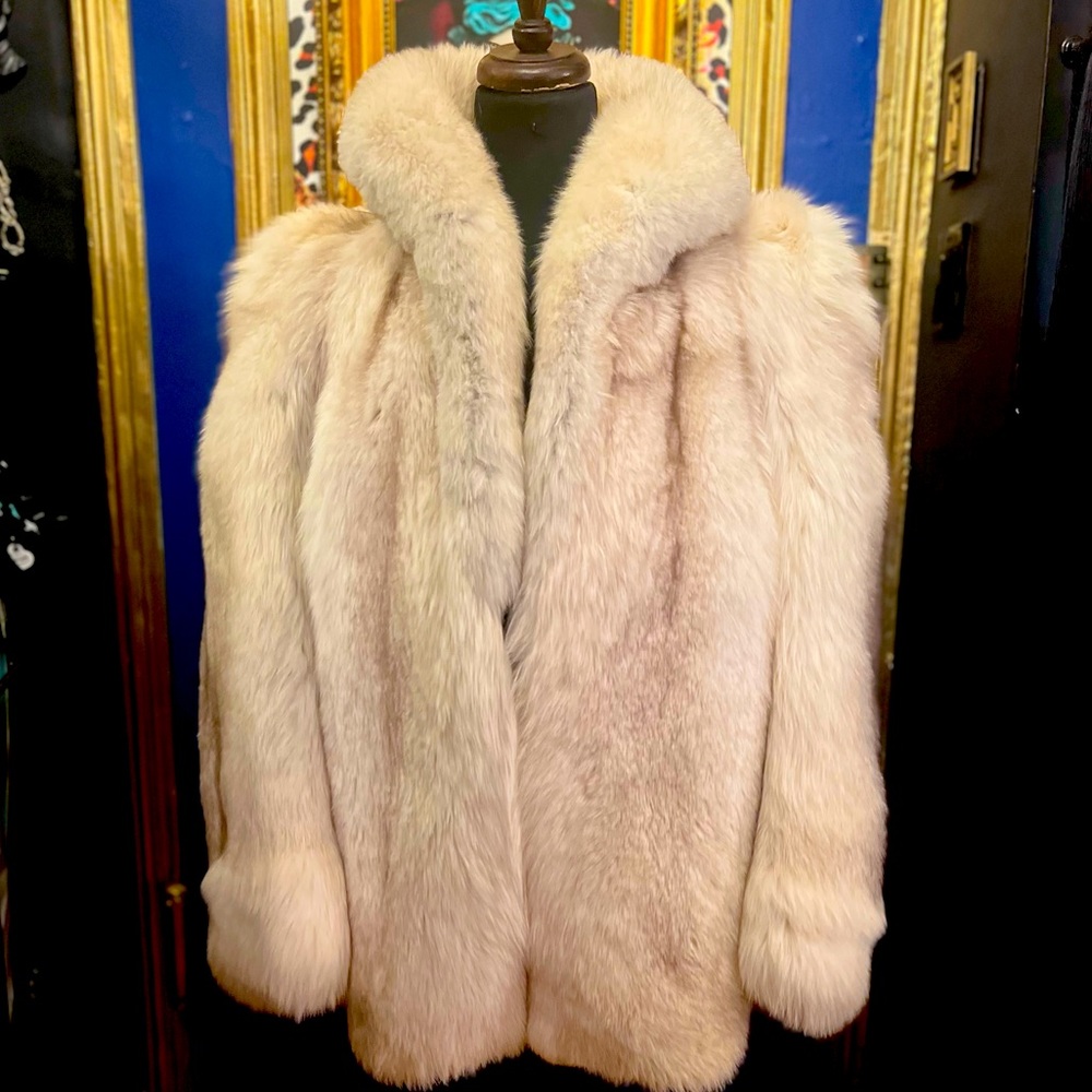 Cream Fox Fur Coat